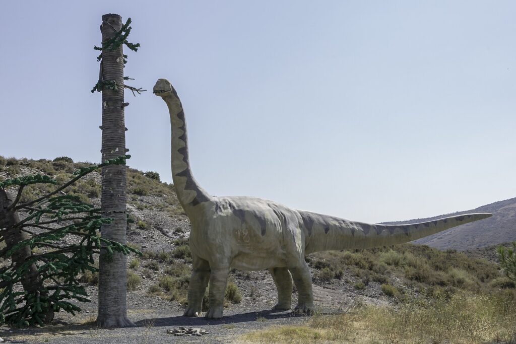 Modelo de un sauropodomorfo en Igea (La Rioja) España.