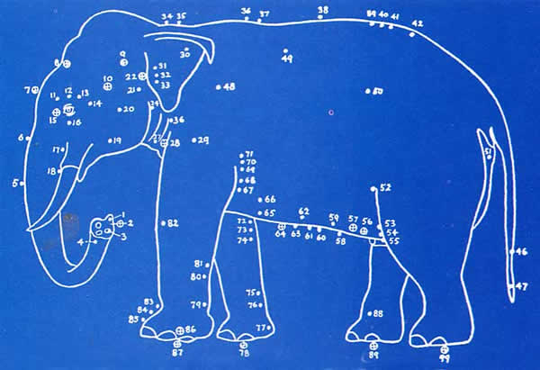Puntos de acupuntura destinados a tratar elefantes. Curiosamente, la acupuntura es aún más adecuada para los animales.
