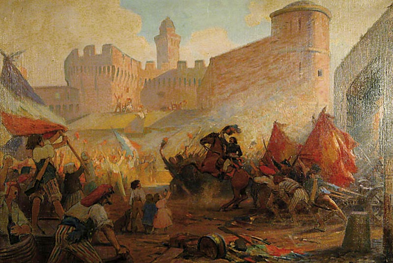 Toma de la Bastilla, pintado en 1928 por Henri Paul Perrault.