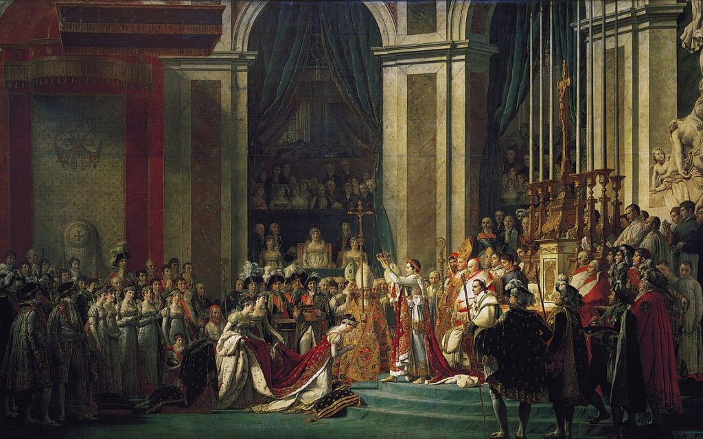 La coronación de Napoleón, por Jacques-Louis David.