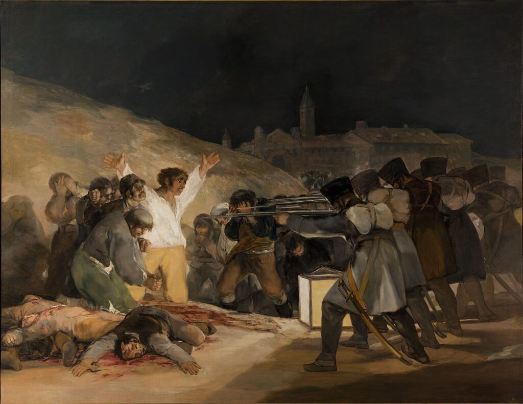 El tres de mayo de 1808 en Madrid, por Francisco de Goya (1813-1814).