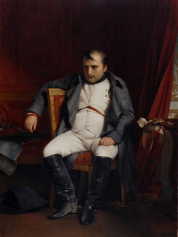 Abdicación de Napoleón en Fontainebleau, por Paul Delaroche (1845).