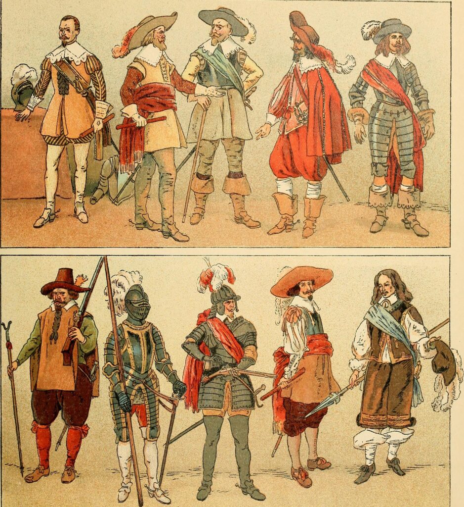 Uniformes militares de las tropas de la Guerra de los Treinta Años. Adolf Rosenberg (1905)