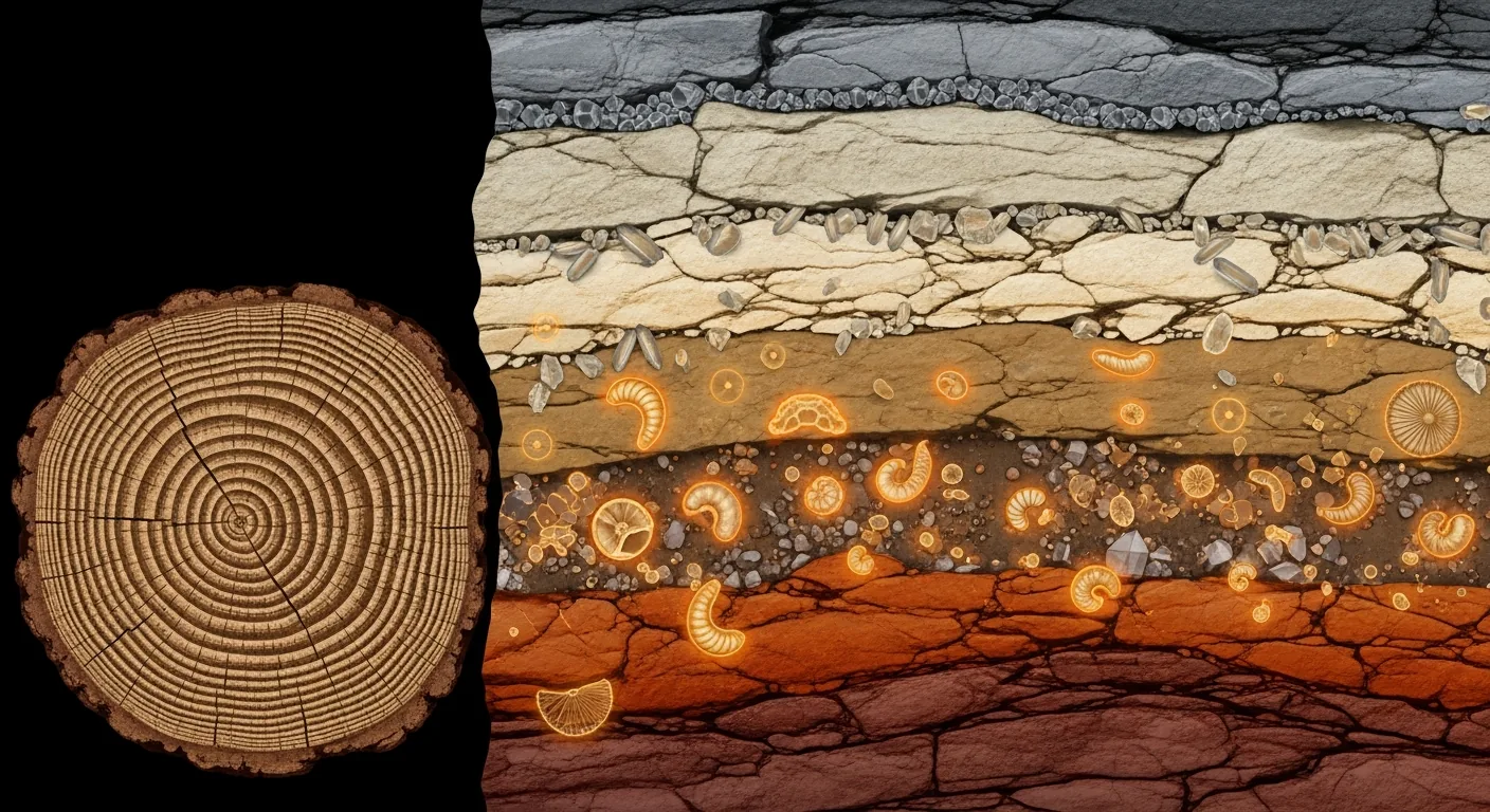 Microfósiles marinos y anillos arbóreos revelan temperaturas y CO2 de hace millones de años.