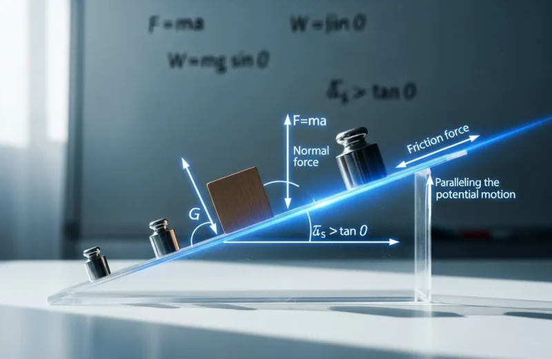 Fórmulas clave de Física: ecuación de posición en cinemática y segunda ley de Newton en dinámica.